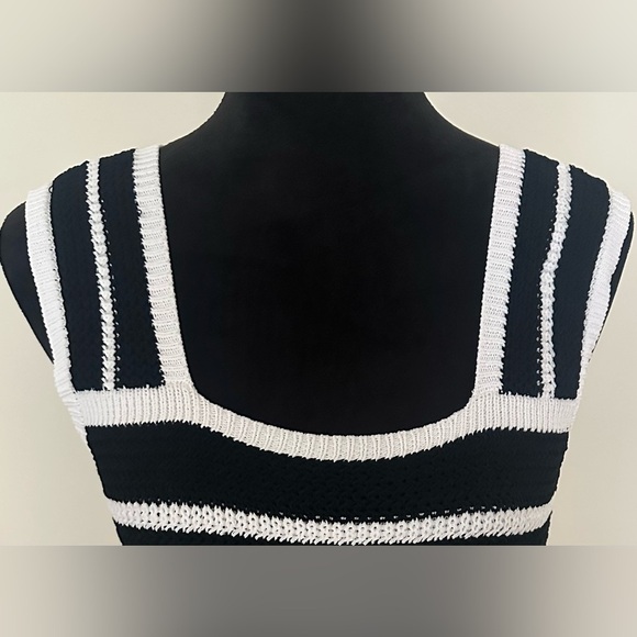 LOFT Womens Black and White Knit Tank Top Sz Small - Picture 4 of 7